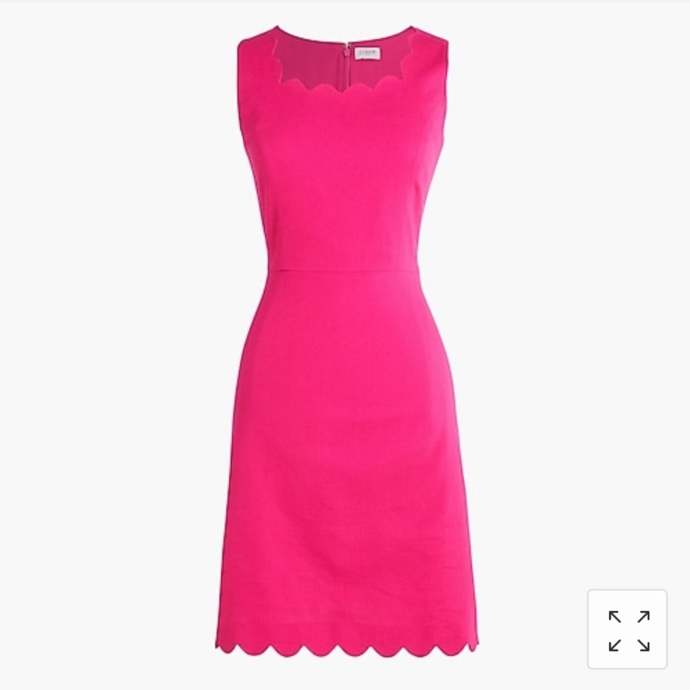 J. Crew Scalloped square neck dress- NWT
